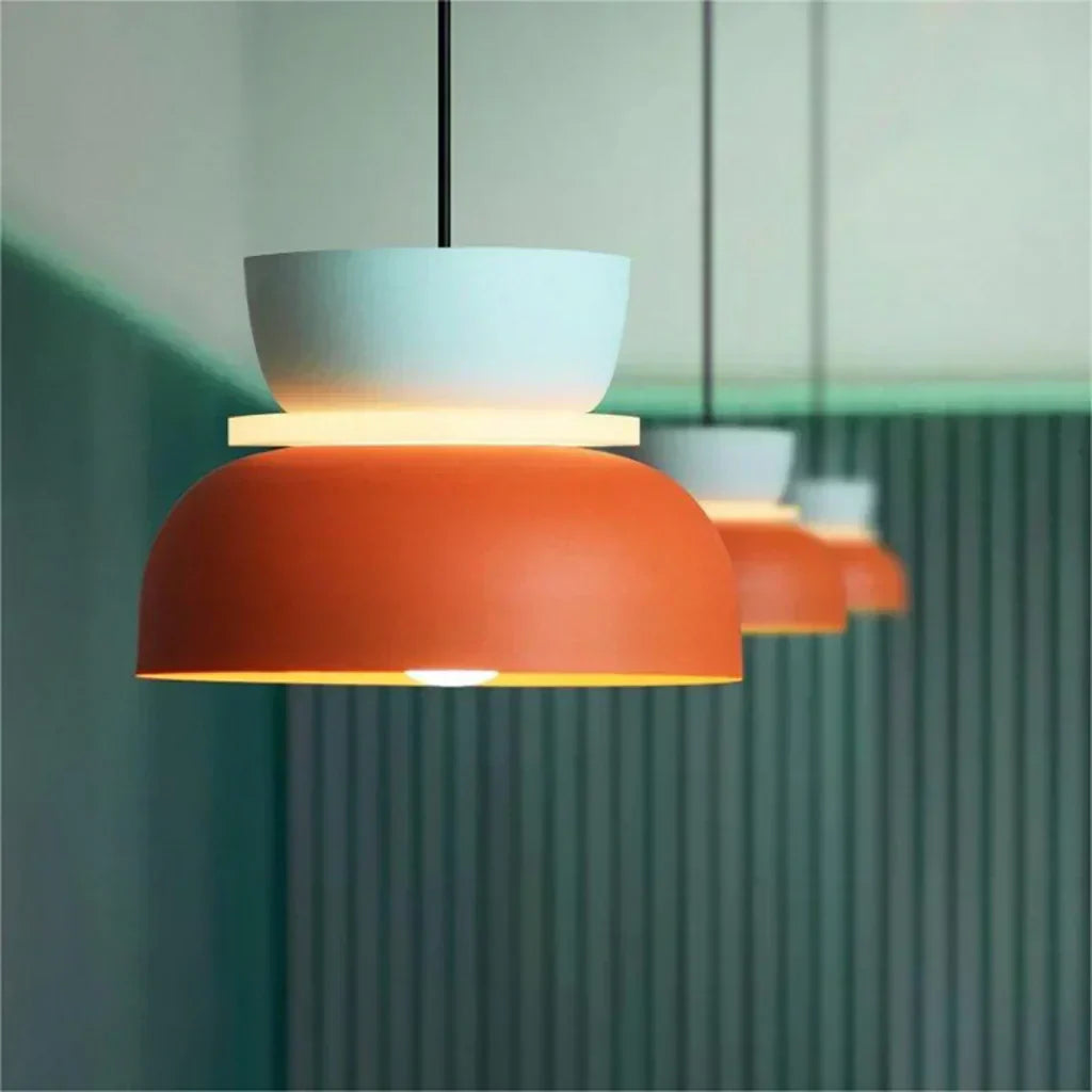 AmbiLoom - Stilfuld Color Block Nordisk Pendellampe til Moderne Hjem